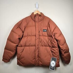 Mountain Hardwear Nevadan 650 Down Jacket Size XXL Rust Burnt Orange Full Zip